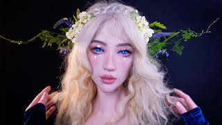 ASMR Fantasy Hair Styling  ASMR Hair Curling Brushing  Nibbling Sounds  No Talking 🤍💚 [upl. by Elokcin]