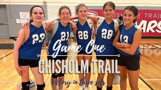 Grisham Volleyball Game 1 2022  Win Over the Chisholm Trail Cougars [upl. by Eerahc]