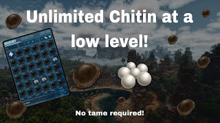 Ark Survival Ascended How to get Chitin at a low level NO TAME NEEDED [upl. by Nrubyar710]