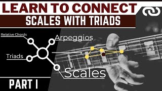 How To Connect Triads With Scales On Guitar Part 1 Ep 5 [upl. by Primavera]