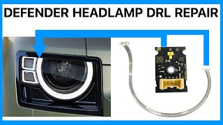 Land Rover DEFENDER L663 Headlamp Signature HALO Ring DRL  How It Works amp Repair [upl. by Curhan347]