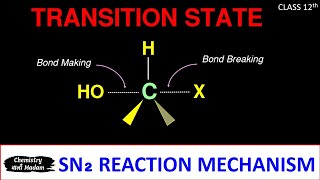 Sn2 Reaction Mechanism  Single Step Transition state formation [upl. by Wilbert]