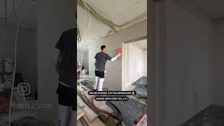 Wände verputzen mit Knauf Goldband 🚧 handwerk renovieren altbau renovation [upl. by Niuqram]