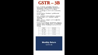 GSTR 3B IN TAMIL shorts [upl. by Ellekcir]