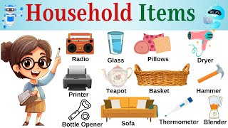 Household Items Names  Most Common Household Items  Things You Learn [upl. by Finnegan444]