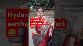 Hyderabad earthquake effect shorts shortsfeed comedy trending [upl. by Sivad]