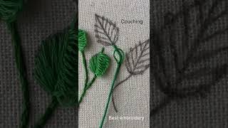 Hand embroidery couching stitch [upl. by Sesylu]