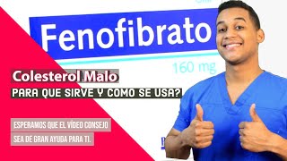 FENOFIBRATO para que sirve  Dosis y Como se toma 💊 Para el Colesterol [upl. by Ardnu]