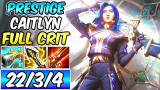 NEW PRESTIGE ARCANE COMMANDER CAITLYN ADC GAMEPLAY FULL CRIT  Best Build amp Runes League of Legends [upl. by Isman]