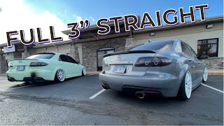 Fully Straight Piping My Mazdaspeed 6 LOUD [upl. by Atilef]