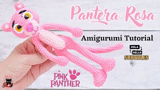 Cómo tejer a la Pantera Rosa  Amigurumi Tutorial   ENGSPA Subtitles [upl. by Belding]