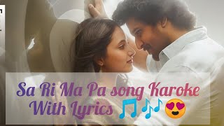 Sa Ri Ma Pa Song karoke with lyrics 🎵🎼🎶 Nani saripodhaasanivaaram melody trending viralvideo [upl. by Hait]