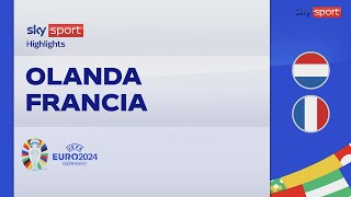 OlandaFrancia 00 gli highlights degli Europei 2024 [upl. by Euqitsym]