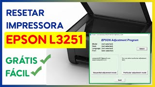 RESETAR IMPRESSORA L3251 GRATIS 2024 [upl. by Rockwell]