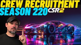 CSR2 Crew Recruitment Season 220  Find a Crew or Find Crew Members [upl. by Aihceyt]