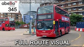 Full Route Visual  Route 345  Abellio London [upl. by Presley290]