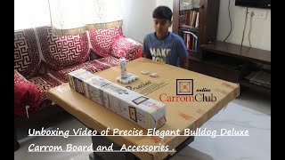 Precise Elegant Bulldog Deluxe Carrom Board Precise Stand Unboxing amp Review Best Carrom Board [upl. by Lerad471]