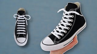 8 WAYS TO LACE CONVERSE CHUCK TAYLOR ALL STAR HIGH TOP BEST WAY [upl. by Leksehc]