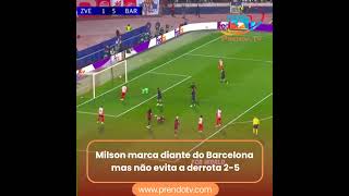 Milson marca diante do Barcelona [upl. by Naimaj]