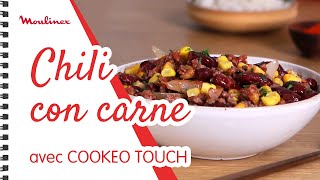 Chili con carne avec COOKEO TOUCH  Les recettes Moulinex [upl. by Alrrats]