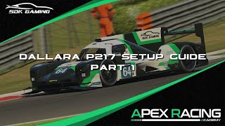 Apex Racing Academy Dallara P217 iRacing Setup Guide  Part 1 [upl. by Eyaf]