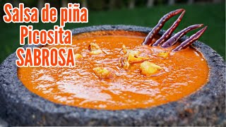 SALSA DE PIÑA Y CHILE DE ARBOL PICOSITA SABROSA [upl. by Annayk]