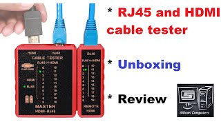 RJ45 and HDMI cable tester  Unboxing and review  Silicon Computers [upl. by Nallad]