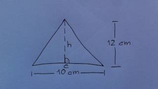 Oberflächenberechnung eines Dreiecks  Formel und Erklärung [upl. by Llewxam]