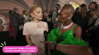 Ariana Grande Cynthia Erivo Interview at Wicked Los Angeles Premiere [upl. by Akapol]