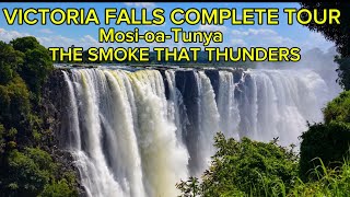 VICTORIA FALLS  MosioaTunya  A COMPLETE GUIDE TO MAIN VIEWPOINTS AND WATERFALLS  2024 [upl. by Namas]