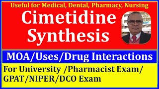 Cimetidine Synthesis H2Antagonist  Medicinal Chemistry Sem 5th [upl. by Arie749]