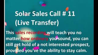 Solar sales call  11  Solar script  Solar training  Solar system  Perfect solar sales pitch [upl. by Wiatt]