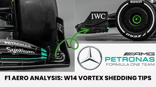 F1 2023 Aerodynamics  Mercedes W14 Front Wing Tips  Explained [upl. by Attenohs15]