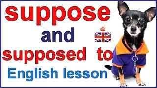 SUPPOSE and SUPPOSED TO  English lesson [upl. by Zaraf]