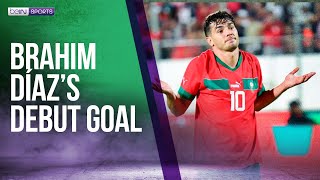 Real Madrid’s Brahim Díaz Scores His Debut Goal for Morocco [upl. by Idihc622]