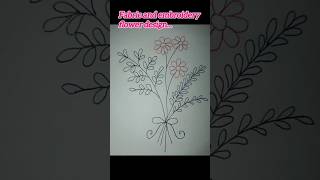 Simple easy flower drawingfabric embroiderydesign minivlog newvideo shorts prerona [upl. by Idihsar91]