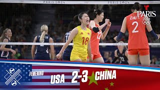 Highlights Voleibol USA vs China 23  Juegos Olímpicos París 2024  Telemundo Deportes [upl. by Werdna]