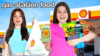 EATING ONLY GAS STATION FOODS for 24 hours  Family Fizz [upl. by Card]