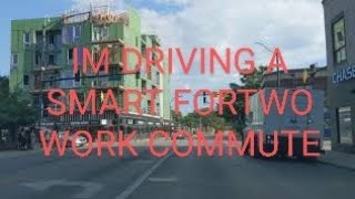 Im Driving Smart Fortwo Rogers Park ChicagoEvanston Chicago AveHinman Ave [upl. by Shuler]