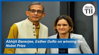 Abhijit Banerjee Esther Duflo react after winning Nobel Prize [upl. by Hodgson]