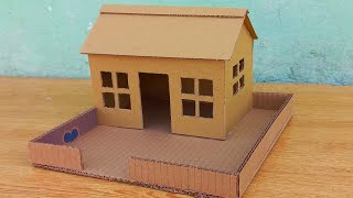 DIY Cardboard How To Make Cardboard House Small House With Cardboard [upl. by Penland]