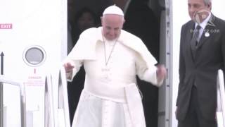 Pope Francis flying zucchetto [upl. by Crisey]