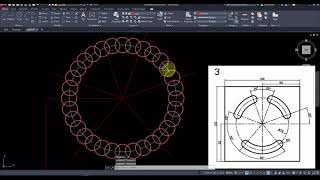 AUTOCAD POLAR ARRAY KOMUTUYLA ŞEKİL ÇİZİMİ [upl. by Jaf]