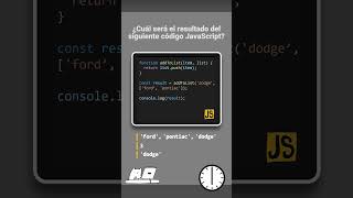 JavaScript  Reto 27 🔥¿Qué resultado mostrará este código JavaScript en la consola [upl. by Ylsew316]