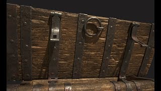 Substance Painter  Texturing of Wooden Trunk  Timelapse [upl. by Belia]