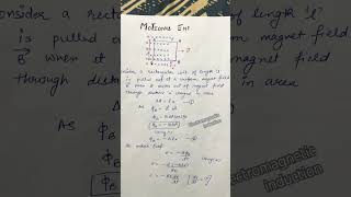 Motional EMFnet handwritten physics class12electromagneticinduction [upl. by Soutor]