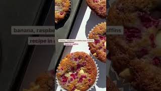 banana raspberry amp white choc muffins🍓🧁🐇💐💓 By [upl. by Lionel]