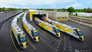 Florida East Coast Railway and Brightline Utilizing Historic Track Infrastructure to Offer Premier [upl. by Antoinette724]