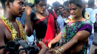 Indian transgenders cry to mourn the death of Aravan [upl. by Swetiana495]