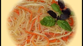 Морковь ПоКорейски с рисовой лапшой Очень Просто и Вкусно [upl. by Arenahs58]